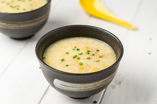 Sopa de mandioquinha com frango