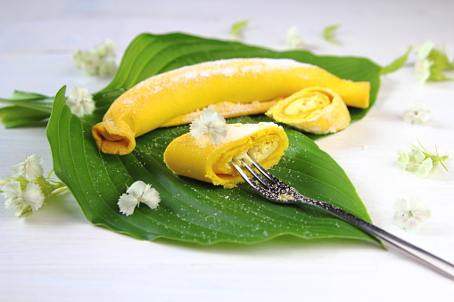 Foto meramente ilustrativa de bolinho de casca de banana