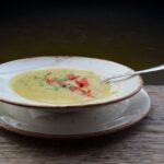 Foto meramente ilustrativa para sopa de batata com milho e bacon